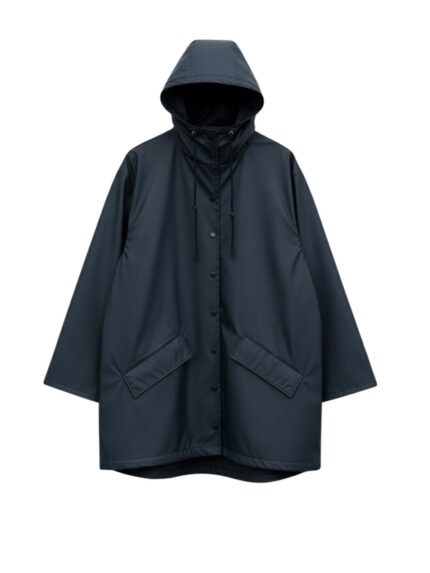 Su Geçirmez Lacivert Yağmurluk